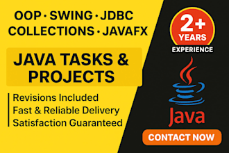 java console, swing, and javafx programming tasks