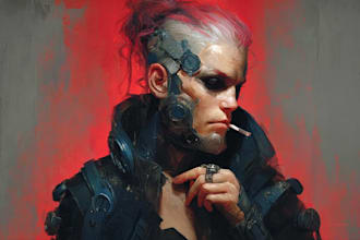 design stunning sci fi portrait art