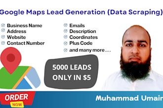 scrap google maps for lead generation, contact number and verified emails