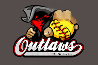 design high quality vintage softball logo t shirt design