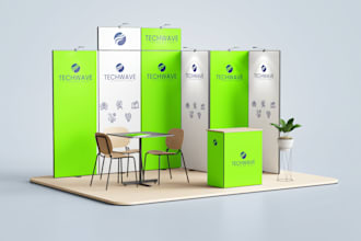 design trade show banner, expo backdrop, popup display booth
