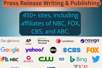 write professional press releases, PR distribution and boast brand authority