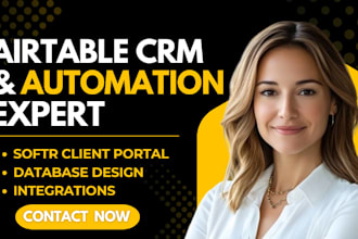 build airtable automation database CRM dashboard interface softr integration
