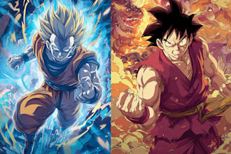 create manga, comic and anime artwork