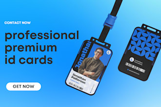 create professional id cards for startups , id badges