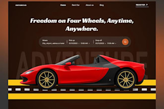 develop  car rental car dealership vtc website with booking