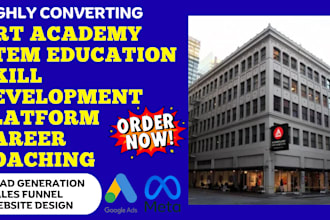generate stem education skill development art academy leads and build a website
