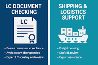 create complete export documentation including invoice, pl, bl and lc documents