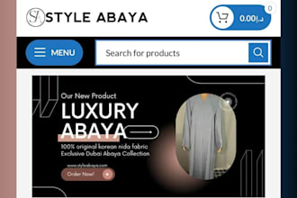 build shopify clothing store for islamic fashion abayas hijabs modest muslim