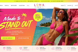 build swimwear shopify store bikini clothing store beachwear swimwear website