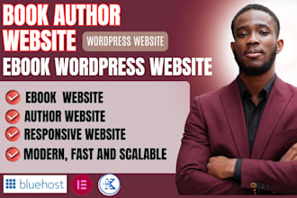 design author website, ebook website, book author website and wordpress website