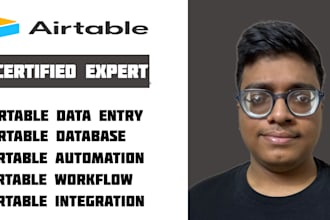 set up airtable, airtable automation and database