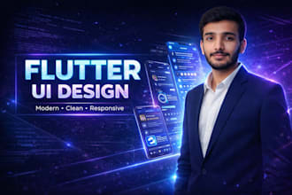 design modern flutter UI for mobile app