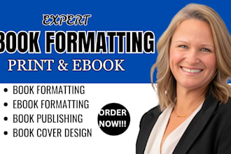 do book formatting for amazon KDP, paperback  formatting, book publishing