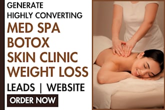 generate med spa leads, skin clinic, botox, weight loss website