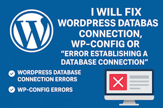 fix wordpress database connection wp config error establish database connection