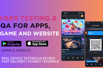 test and review android app ios app game app mobile app qa testing app review