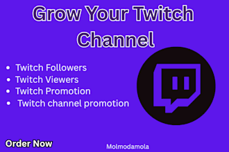 twitch affiliate twitch promotion twitch active views twitch organic followers