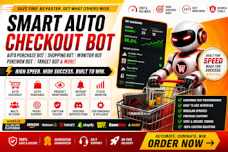make auto checkout bot, auto purchase, pokemon bot, target bot, monitor bot