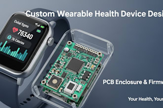 custom wearable health device design with pcb enclosure and firmware