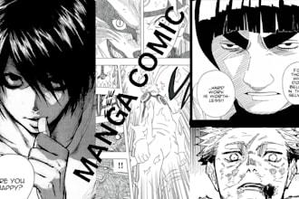 draw manga comic art comic book art manga illustrations