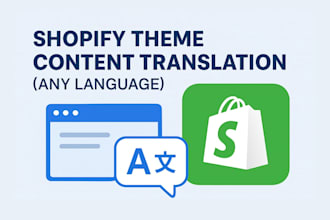 customize store and translate shopify theme content
