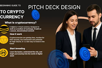 create modern investor pitch deck designs for crypto startups