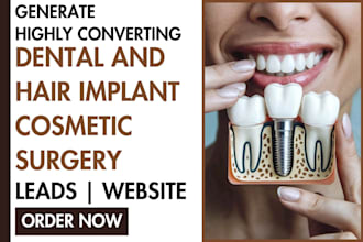 dental implant, hair transplant leads, cosmetic surgery website