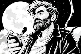 draw black and white illustrations