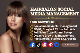 promote your beauty salon, barbershop to increase bookings and local clients smm