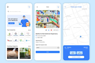 develop medicine home delivery app, pharmacy delivery app, healthcare mobile app