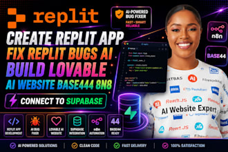 create replit app fix replit bugs ai, build lovable ai website base444 8n8