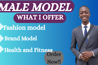 be your professional male model for photos and videos for your brand or business