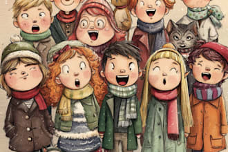 draw christmas cartoon caricature