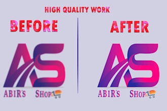 convert any type of damage image or logo to cristal clear vector