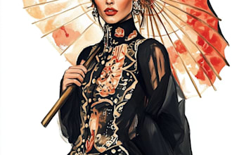 do digital illustration for fashion design art