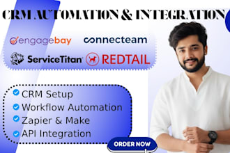 do engagebay servicetitan automation pipeline redtail connecteam crm integration