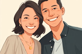 paint custom couple portrait