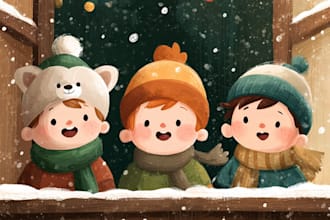 draw christmas cartoon caricature