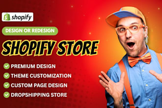 shopify store design, redesign, build shopify store, shopify expert
