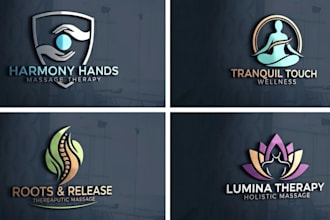 design mental health, fitness, massage therapy gym, yoga and spa logo