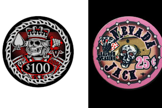 design elegant poker logo and poker chip design for you