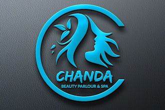 do cosmetics, makeup, and beauty spa salon logo design