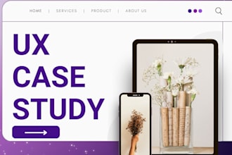 design a unique UI UX case study for your portfolio website figma design website