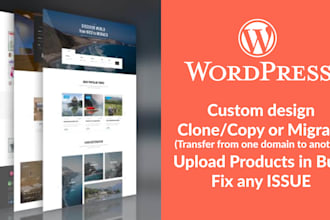fix wordpress, woocommerce sites, redesign, duplicate, create, migrate