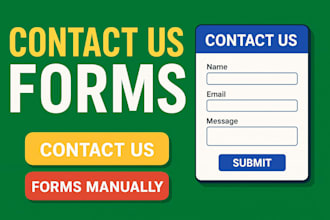 contact us or web forms submissions manually