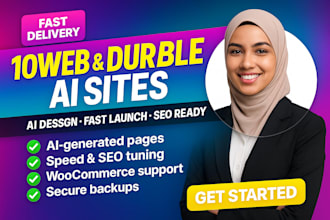 design ai website using 10web durable ai duda vev carrd showit website redesign
