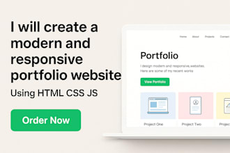 create a modern and responsive portfolio website