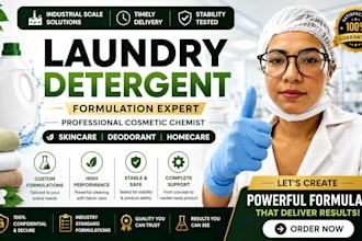 develop a premium detergent formulation and cosmetic liquid soap formula