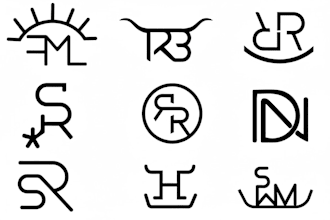 design a western, cattle brand style logo for your farm and ranch